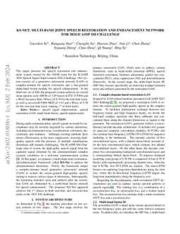 KS-Net: Multi-band joint speech restoration and enhancement network for
  2024 ICASSP SSI Challenge