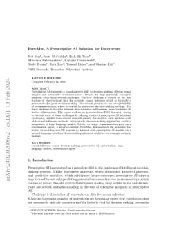 PresAIse, A Prescriptive AI Solution for Enterprises