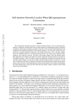 Self-attention Networks Localize When QK-eigenspectrum Concentrates