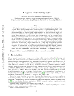 A Bayesian cluster validity index