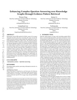 Enhancing Complex Question Answering over Knowledge Graphs through
  Evidence Pattern Retrieval