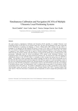 Simultaneous Calibration and Navigation (SCAN) of Multiple Ultrasonic
  Local Positioning Systems