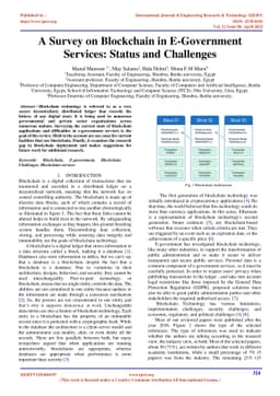 A Survey on Blockchain in E-Government Services: Status and Challenges