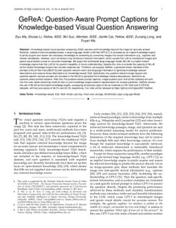 GeReA: Question-Aware Prompt Captions for Knowledge-based Visual
  Question Answering