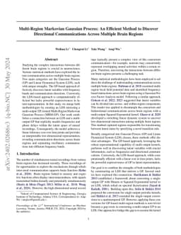Multi-Region Markovian Gaussian Process: An Efficient Method to Discover
  Directional Communications Across Multiple Brain Regions