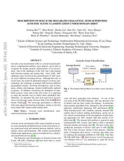 Description on IEEE ICME 2024 Grand Challenge: Semi-supervised Acoustic
  Scene Classification under Domain Shift
