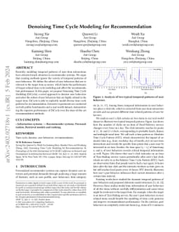 Denoising Time Cycle Modeling for Recommendation
