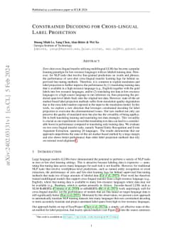 Constrained Decoding for Cross-lingual Label Projection