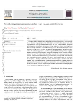 Towards mitigating uncann(eye)ness in face swaps via gaze-centric loss
  terms