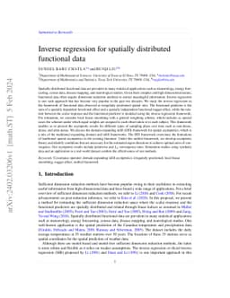 Inverse regression for spatially distributed functional data