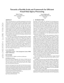 Towards a Flexible Scale-out Framework for Efficient Visual Data Query
  Processing