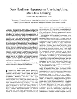 Deep Nonlinear Hyperspectral Unmixing Using Multi-task Learning