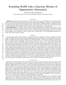 Extending RAIM with a Gaussian Mixture of Opportunistic Information