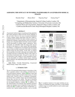 Assessing the Efficacy of Invisible Watermarks in AI-Generated Medical
  Images