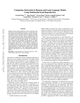 Comparing Abstraction in Humans and Large Language Models Using
  Multimodal Serial Reproduction
