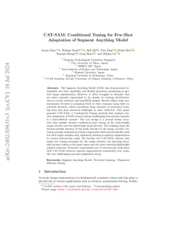 CAT-SAM: Conditional Tuning for Few-Shot Adaptation of Segment Anything
  Model