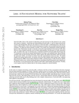 Lens: A Foundation Model for Network Traffic in Cybersecurity