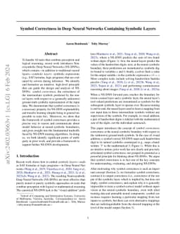 Symbol Correctness in Deep Neural Networks Containing Symbolic Layers