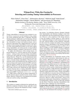WhisperFuzz: White-Box Fuzzing for Detecting and Locating Timing
  Vulnerabilities in Processors