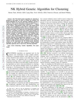 NK Hybrid Genetic Algorithm for Clustering