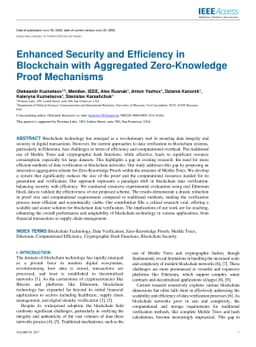 Enhanced Security and Efficiency in Blockchain with Aggregated
  Zero-Knowledge Proof Mechanisms
