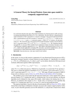 A General Theory for Kernel Packets: from state space model to compactly
  supported basis