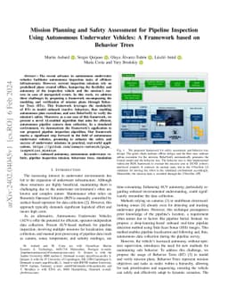 Mission Planning and Safety Assessment for Pipeline Inspection Using
  Autonomous Underwater Vehicles: A Framework based on Behavior Trees