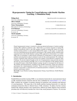 Hyperparameter Tuning for Causal Inference with Double Machine Learning:
  A Simulation Study