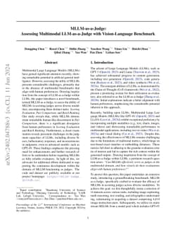 MLLM-as-a-Judge: Assessing Multimodal LLM-as-a-Judge with
  Vision-Language Benchmark
