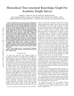 Hierarchical Tree-structured Knowledge Graph For Academic Insight Survey