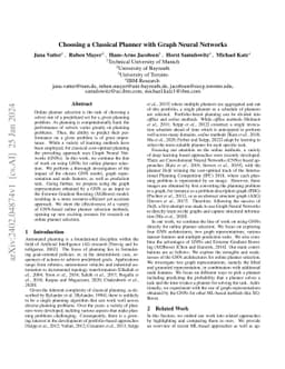 Choosing a Classical Planner with Graph Neural Networks