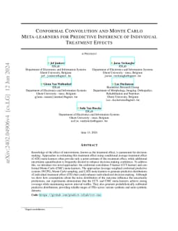 Conformal Convolution and Monte Carlo Meta-learners for Predictive Inference of Individual Treatment Effects