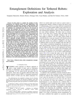 Entanglement Definitions for Tethered Robots: Exploration and Analysis