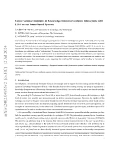 Conversational Assistants in Knowledge-Intensive Contexts: An Evaluation
  of LLM- versus Intent-based Systems