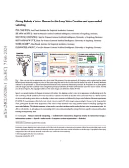 Giving Robots a Voice: Human-in-the-Loop Voice Creation and open-ended
  Labeling