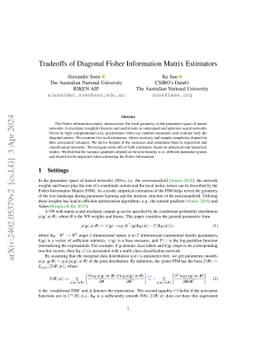 Tradeoffs of Diagonal Fisher Information Matrix Estimators