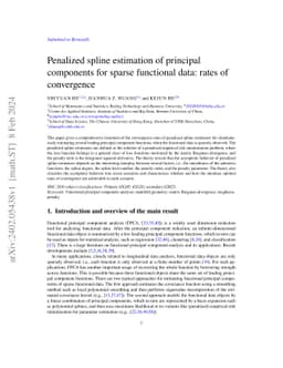 Penalized spline estimation of principal components for sparse
  functional data: rates of convergence