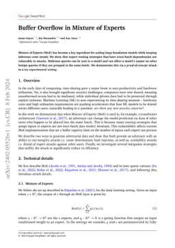 Buffer Overflow in Mixture of Experts