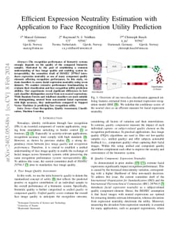 Efficient Expression Neutrality Estimation with Application to Face
  Recognition Utility Prediction