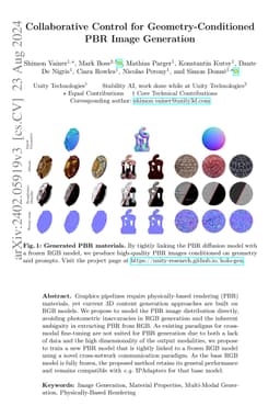 Collaborative Control for Geometry-Conditioned PBR Image Generation