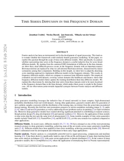 Time Series Diffusion in the Frequency Domain