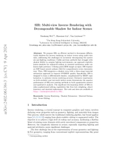 SIR: Multi-view Inverse Rendering with Decomposable Shadow Under Indoor Intense Lighting