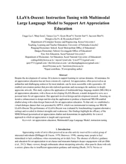 LLaVA-Docent: Instruction Tuning with Multimodal Large Language Model to
  Support Art Appreciation Education