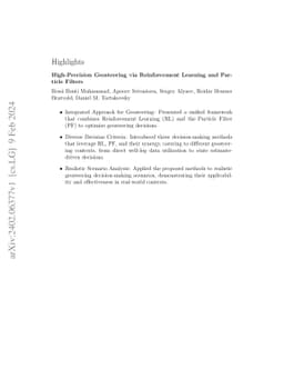 High-Precision Geosteering via Reinforcement Learning and Particle
  Filters