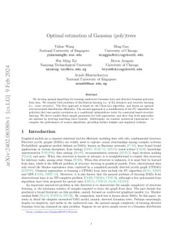 Optimal estimation of Gaussian (poly)trees