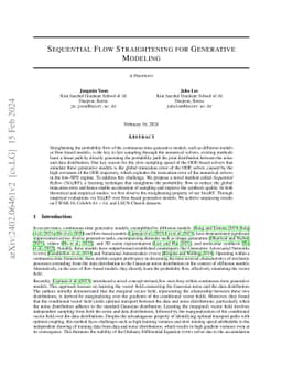Sequential Flow Straightening for Generative Modeling