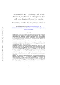 BarlowTwins-CXR : Enhancing Chest X-Ray abnormality localization in
  heterogeneous data with cross-domain self-supervised learning