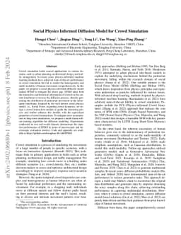 Social Physics Informed Diffusion Model for Crowd Simulation