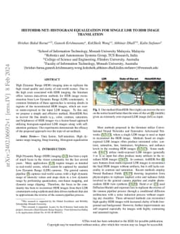 HistoHDR-Net: Histogram Equalization for Single LDR to HDR Image
  Translation
