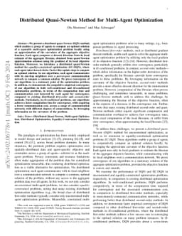 Distributed Quasi-Newton Method for Multi-Agent Optimization